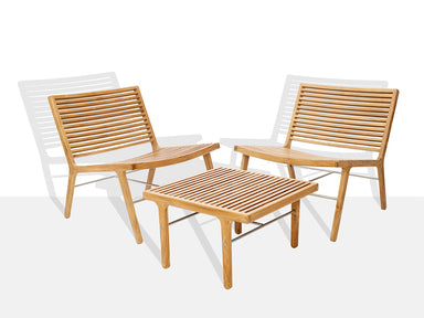 Sibast Furniture | Rib Square Lounge Table - Outdoor