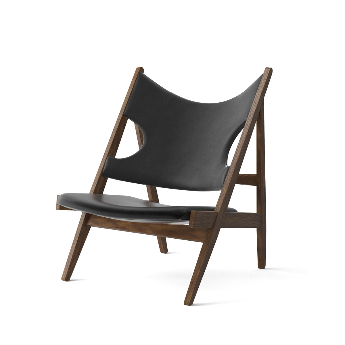 Audo Copenhagen | Knitting lounge chair  - Walnut, Black Dakar