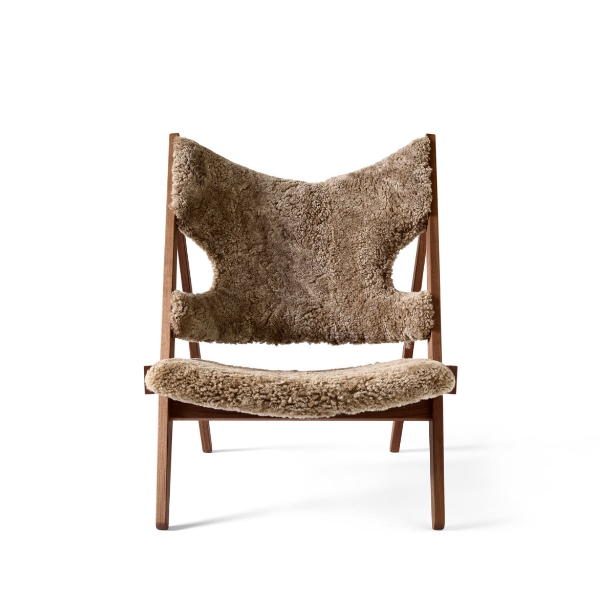Audo Copenhagen | Knitting Lounge Chair - Walnut, Sahara Sheepskin