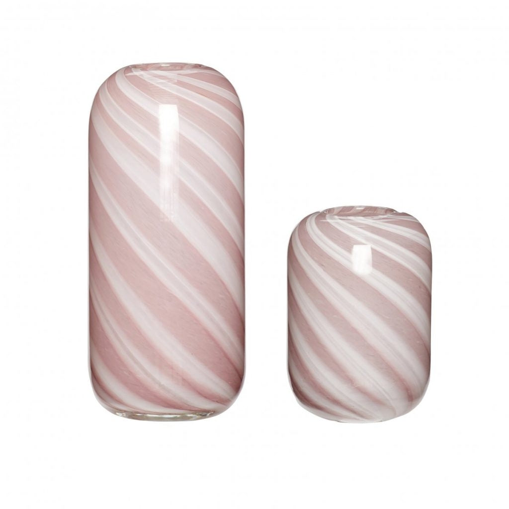Hübsch | Vasesæt - Hvid/lyserød | Bolighuset Werenberg