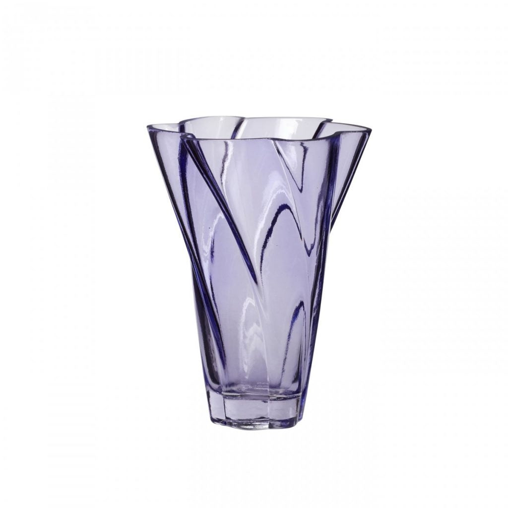 Hübsch | Vase - glas lilla - Bolighuset Werenberg