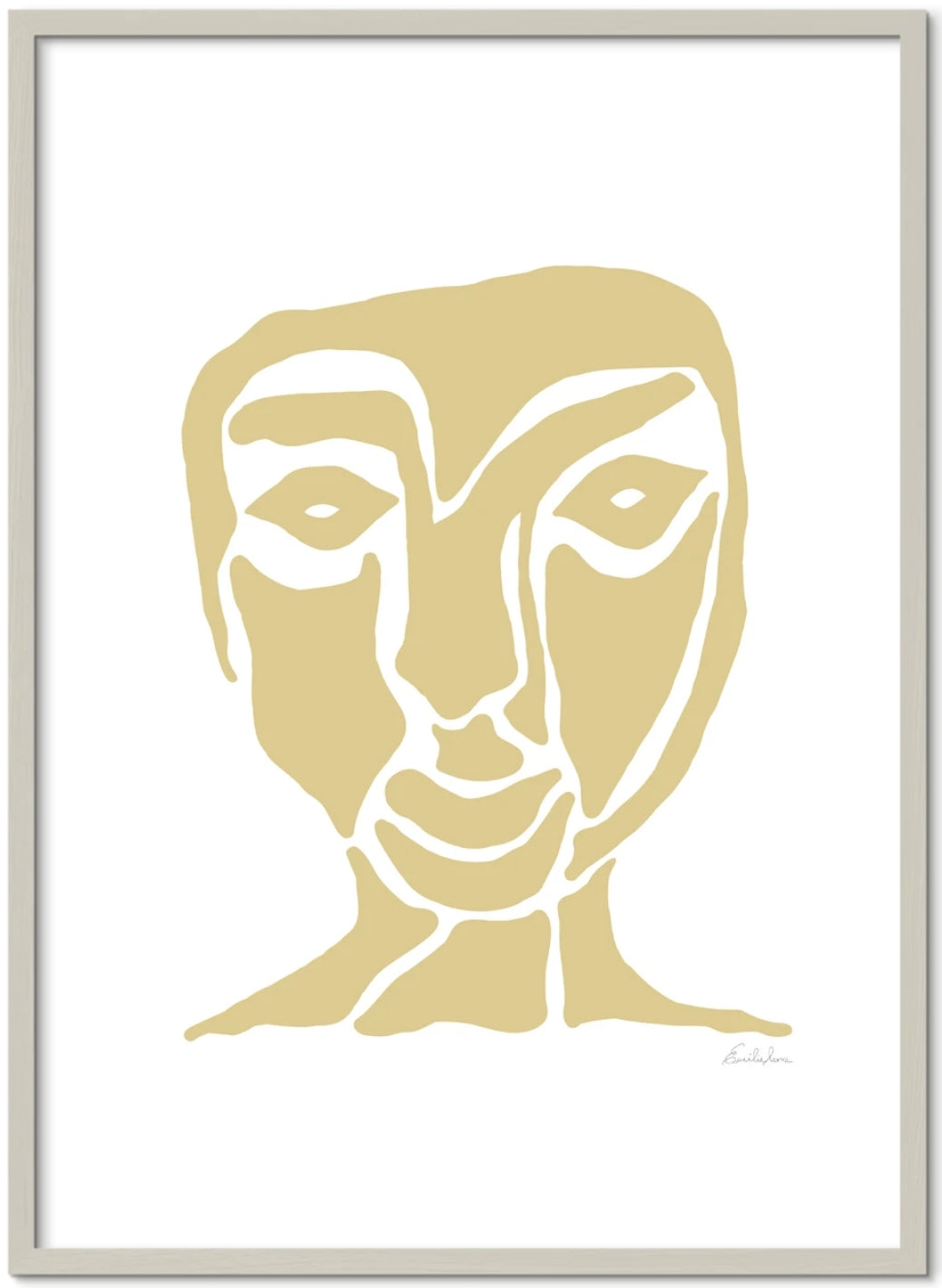 Poster & Frame | Yellow Face - Bolighuset Werenberg