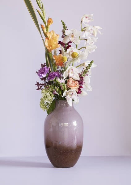 Hübsch | Vase - glas lilla/brun - Bolighuset Werenberg