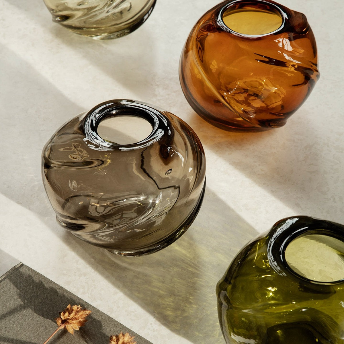 Ferm Living | Water Swirl Vase - Round - Bolighuset Werenberg 