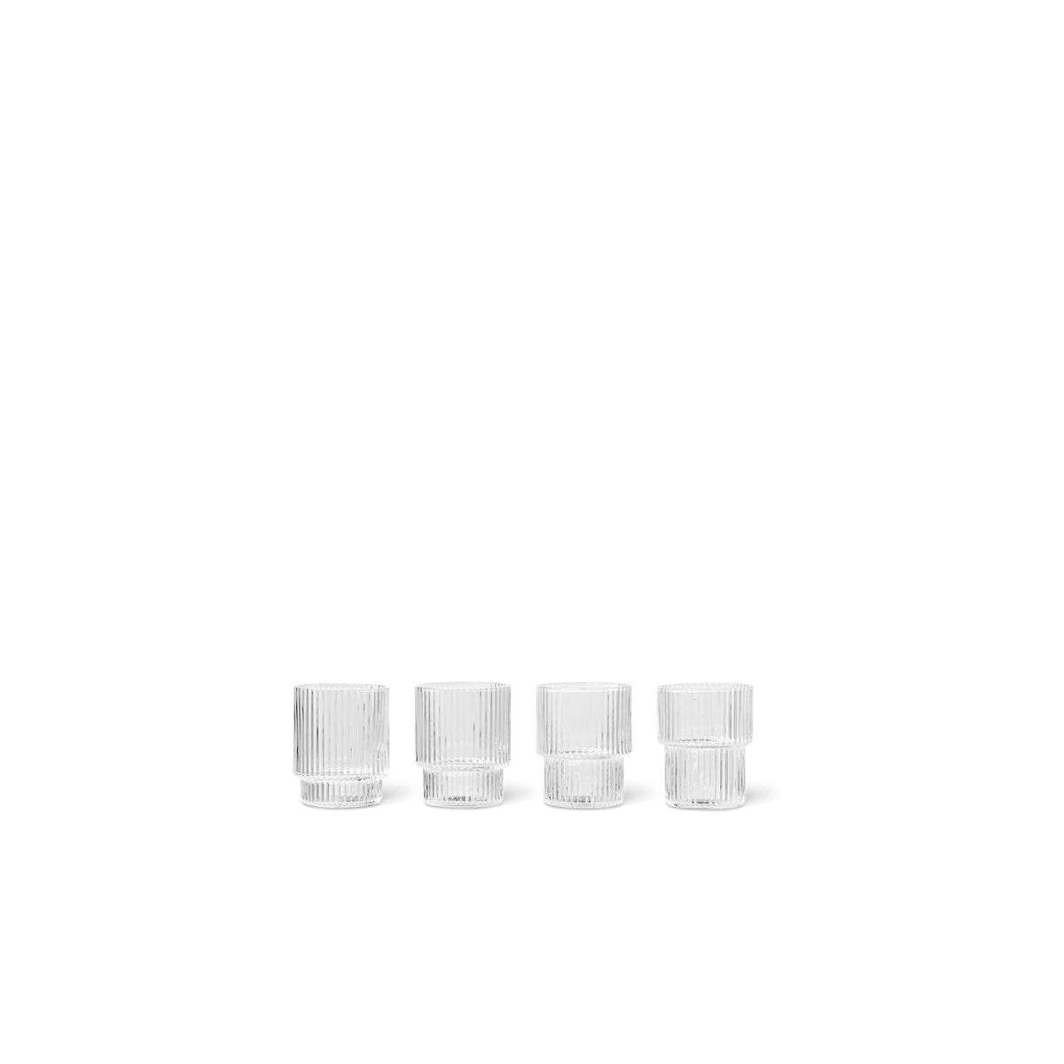 Ferm Living | Ripple Small Glasses - Set of 4 - Bolighuset Werenberg