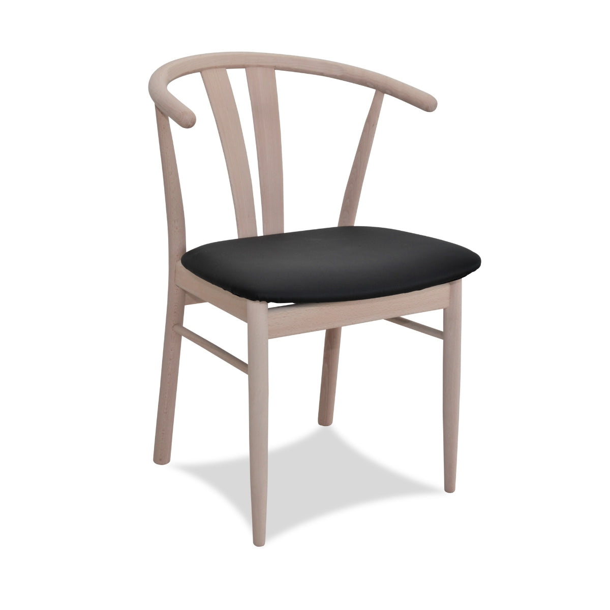Rydeberg Furniture | Maja spisebordsstole bøg med lædersæde - Bolighuset Werenberg