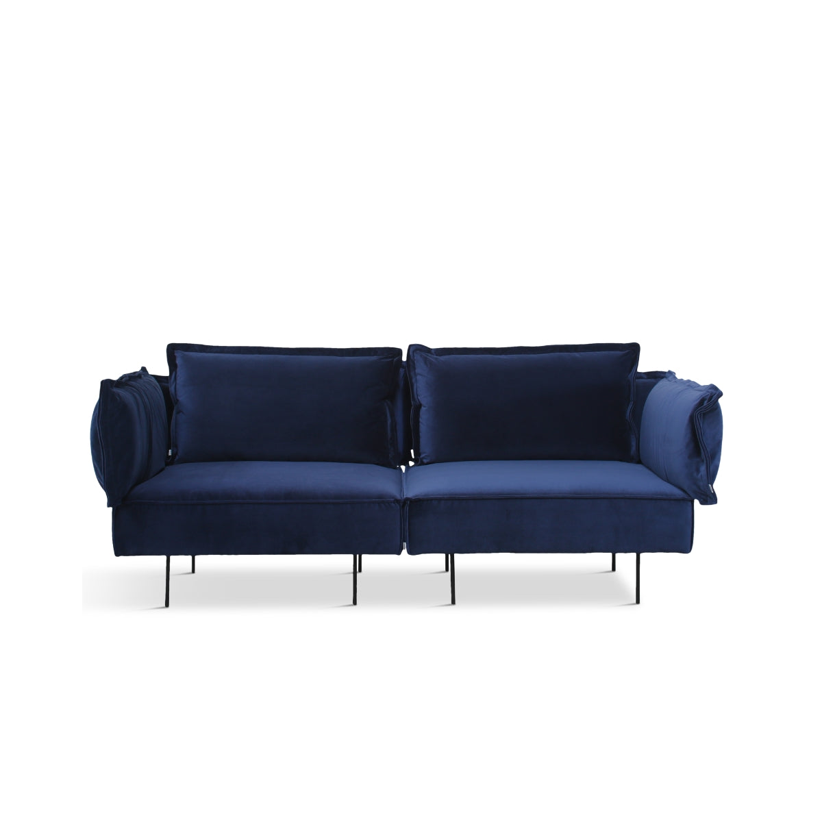 HANDVÄRK | Modular 2 Seat Sofa - Royal Blue Velvet - Bolighuset Werenberg
