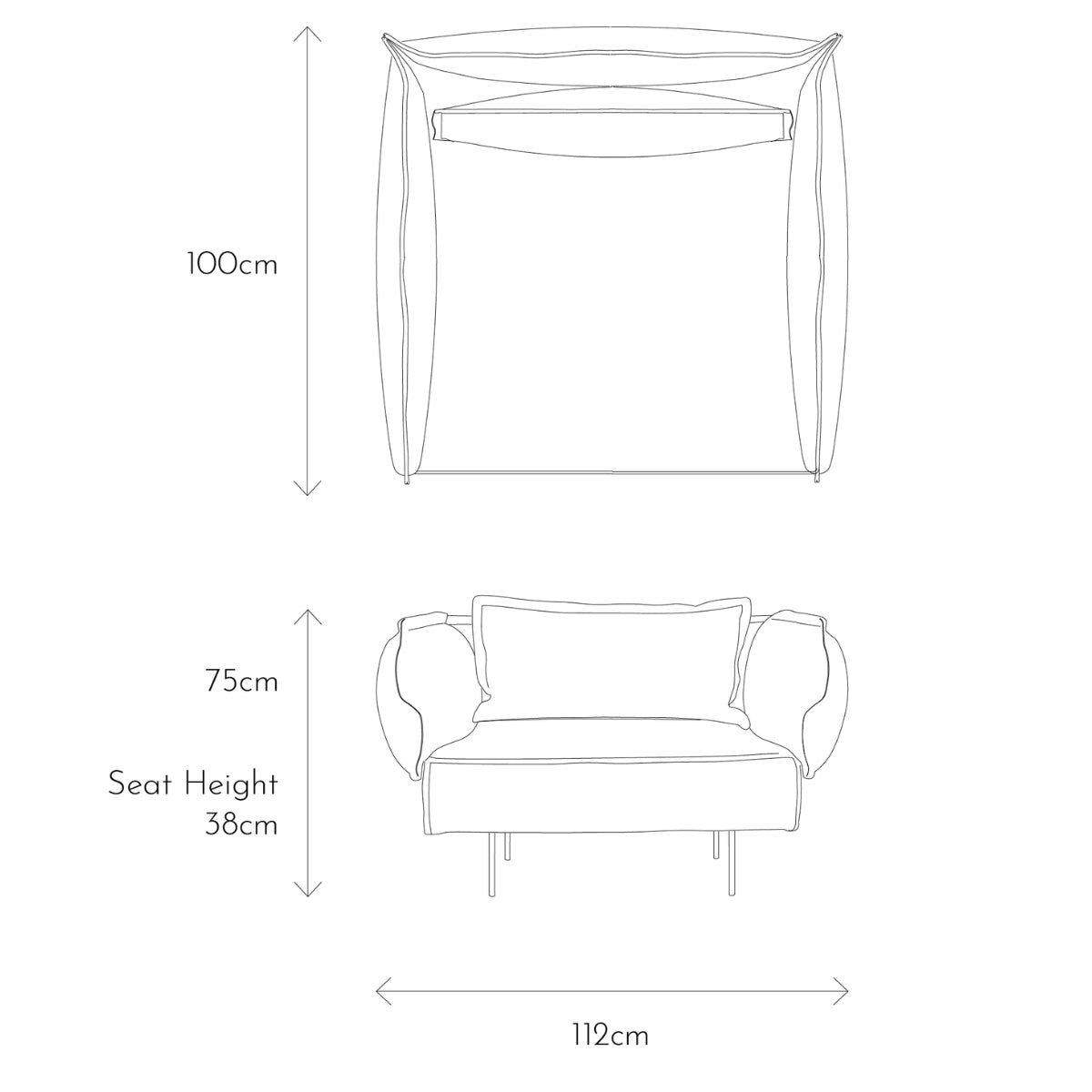 HANDVÄRK | Modular Sofa One Seat Lounge Chair - Velvet