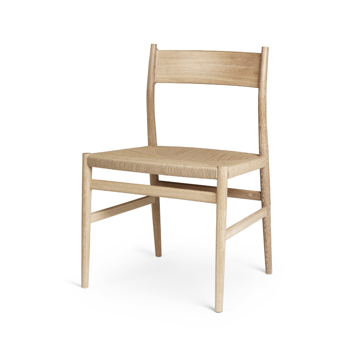 Brdr. Krüger | Arv Chair Without Armrest, Solid Backrest - Weaved Seat