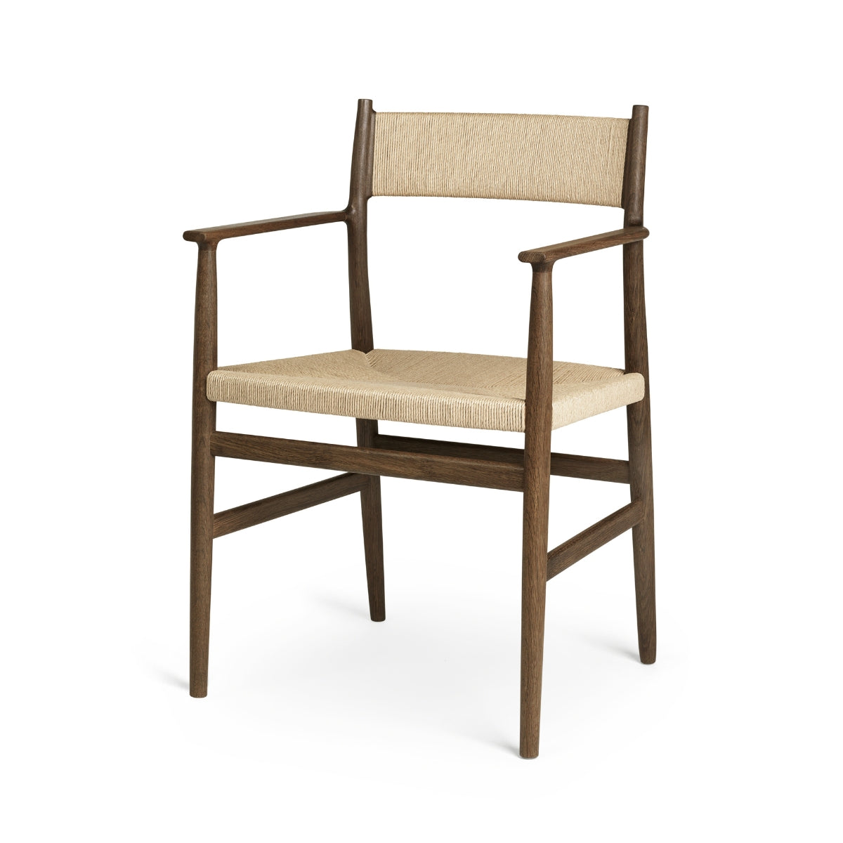 Brdr. Krüger | Arv Chair With Armrest, Weaved Backrest - Weaved Seat - Bolighuset Werenberg