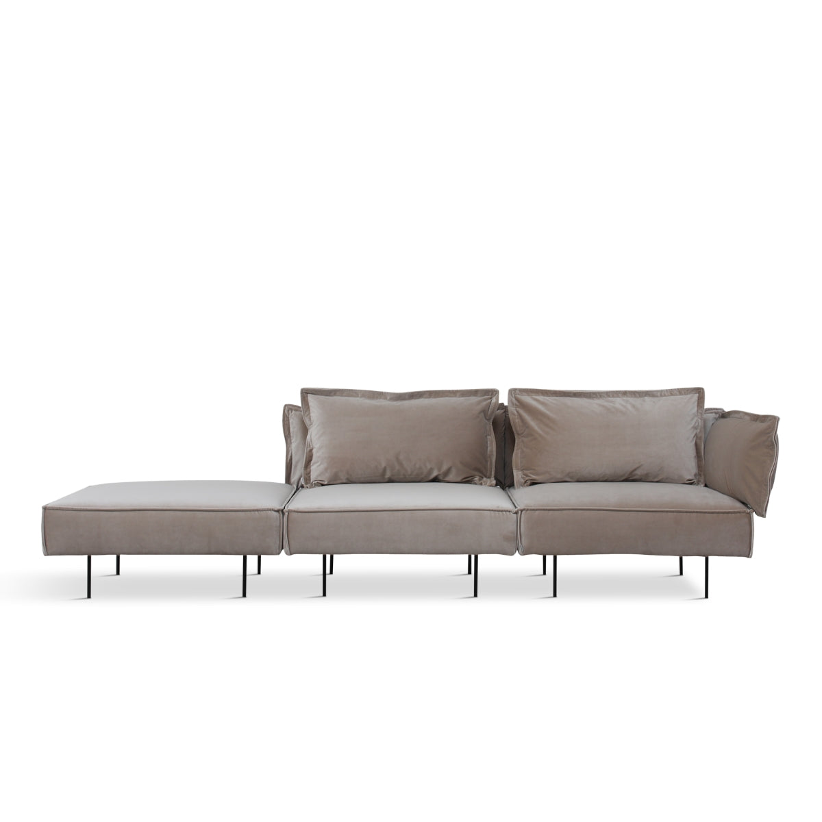 HANDVÄRK | Modular Sofa Ottoman - Velvet - Bolighuset Werenberg