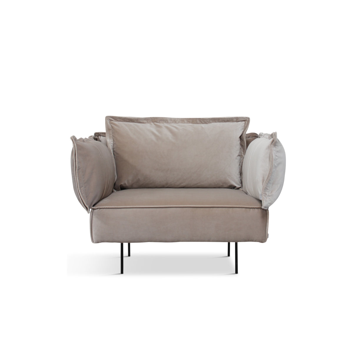 HANDVÄRK | Modular Sofa One Seat Lounge Chair - Velvet - Bolighuset Werenberg