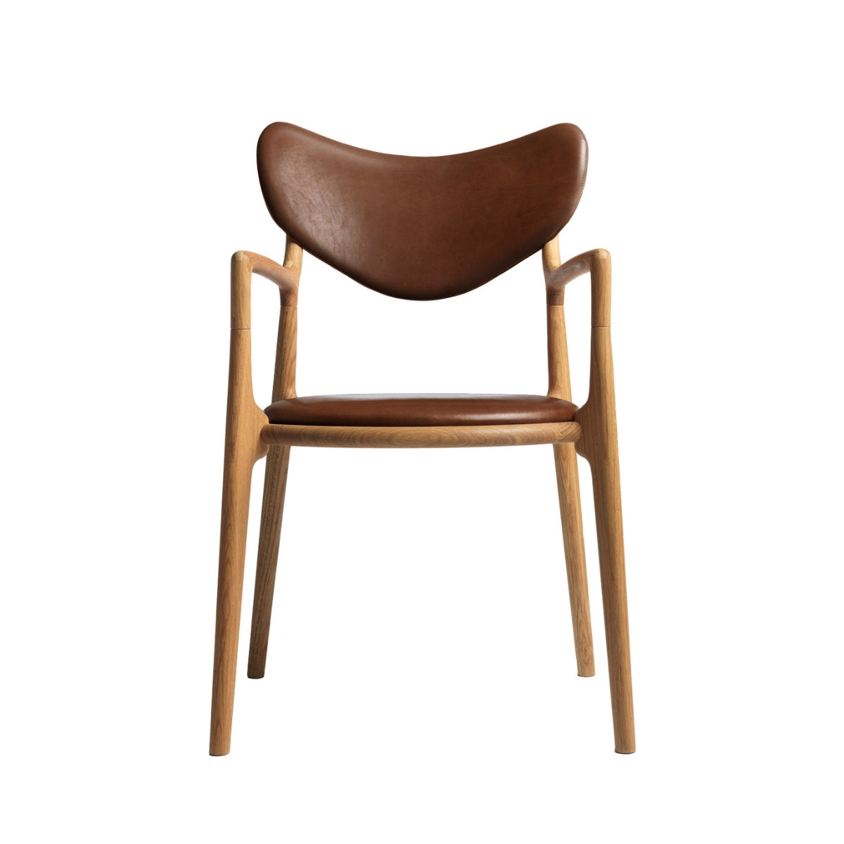 Ro Collection | Salon stol - Eg, Cognac læder