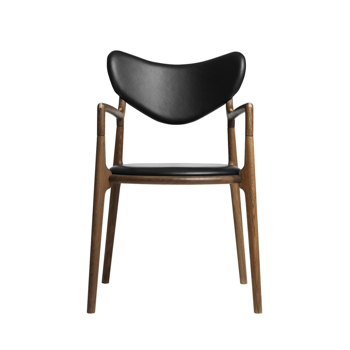 Ro Collection | Salon stol - Røget eg, Sort læder