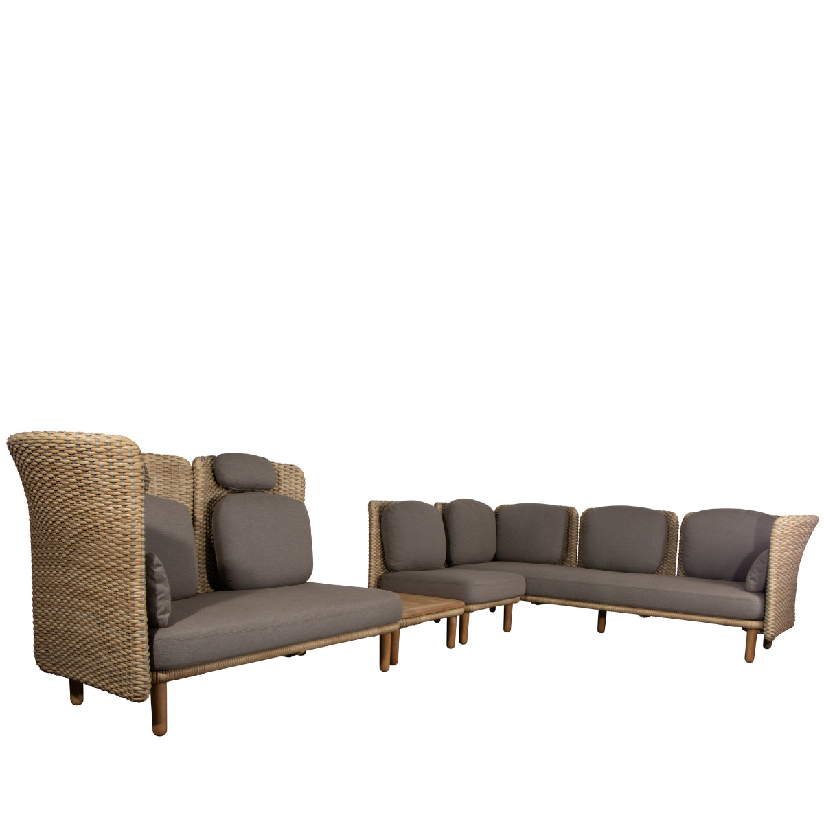 Cane-line | Arch 3-pers. sofa - m. lav arm/ryglæn & chaiselong