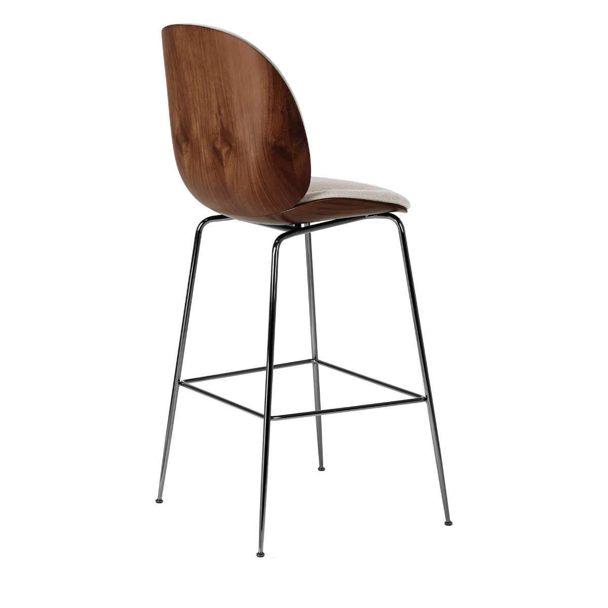 GUBI | Beetle Bar Chair – American Walnut, Fully Upholstered