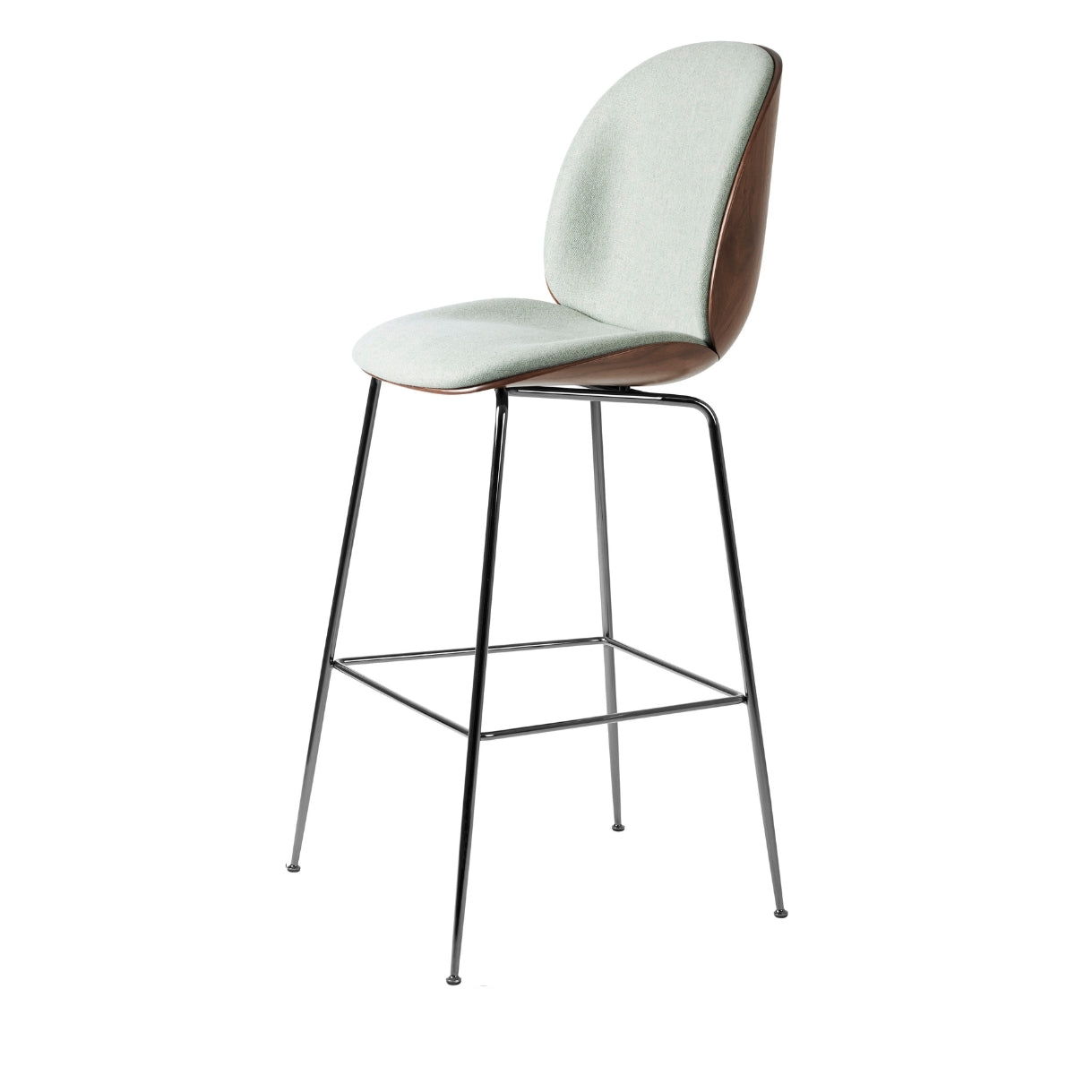 GUBI | Beetle Bar Chair – American Walnut, Fully Upholstered