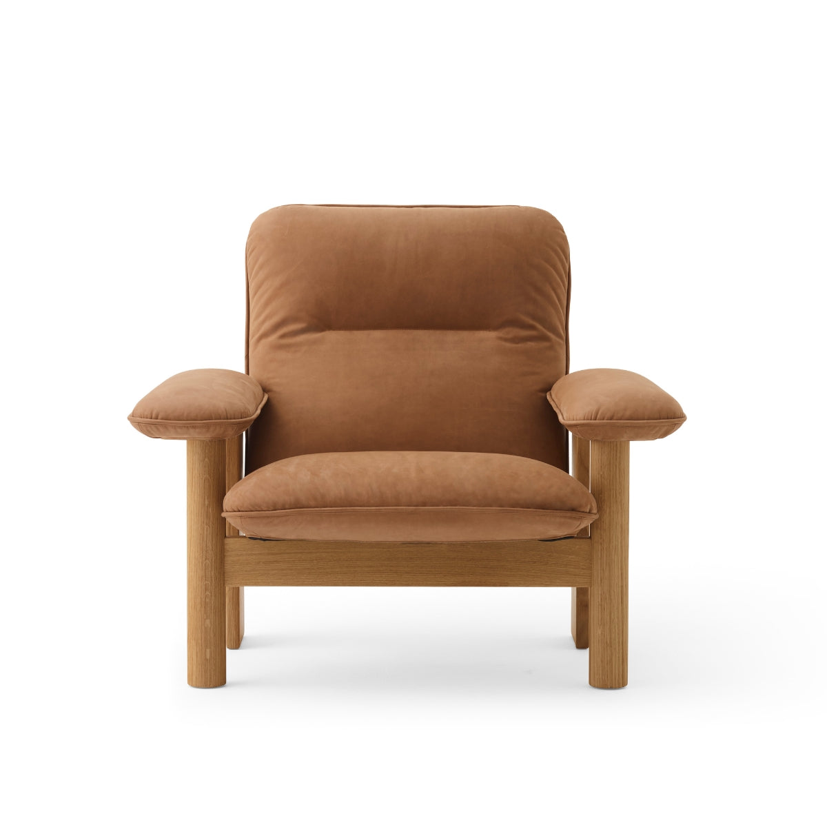 Audo Copenhagen | Brasilia Lounge Chair - Camel Dunes Sørensen Leather