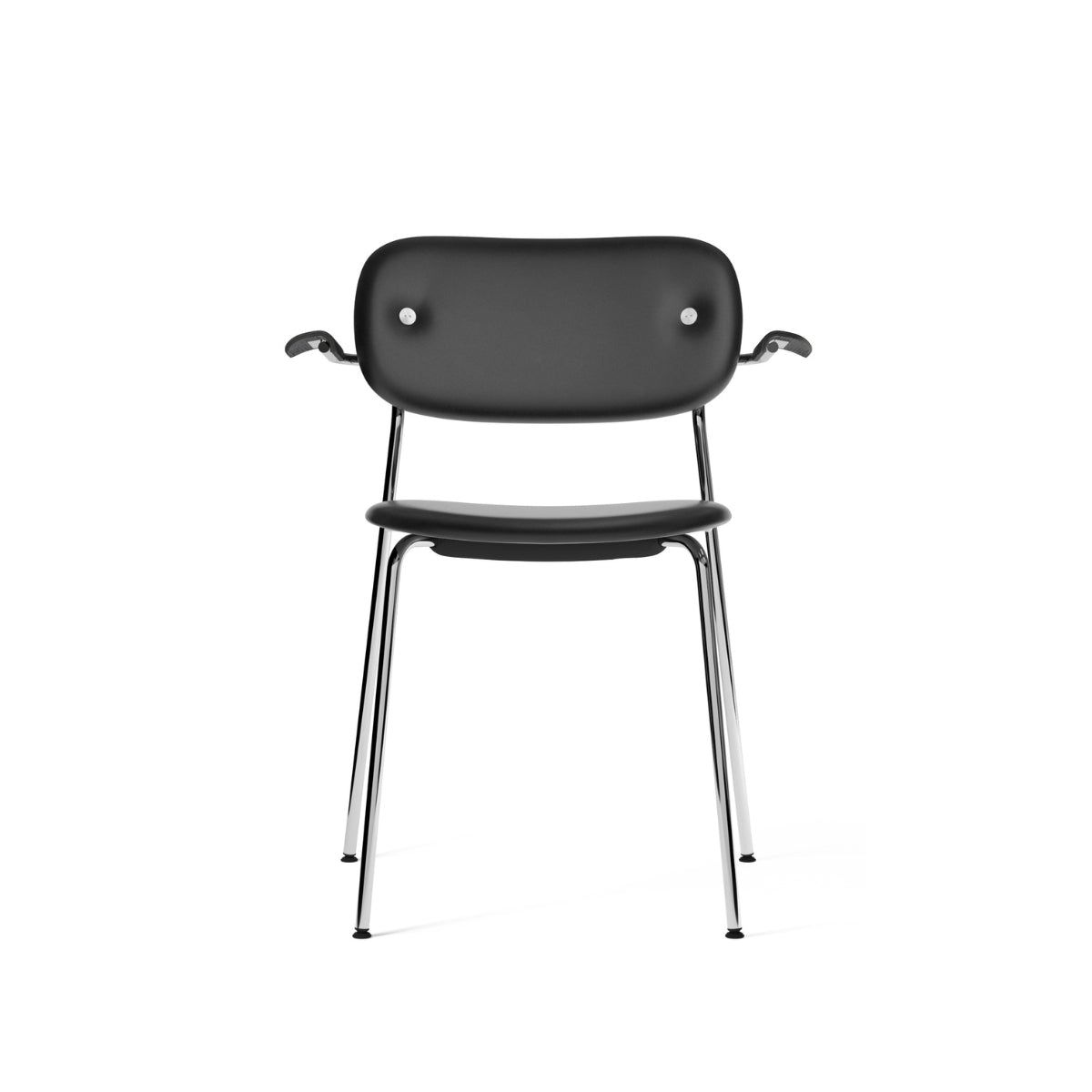 Audo Copenhagen | Co Dining Chair – w/Armrest, Chrome Steel, Upholstered Seat and Back