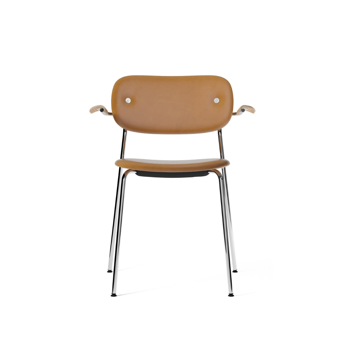 Audo Copenhagen | Co Dining Chair – w/Armrest, Chrome Steel, Upholstered Seat and Back