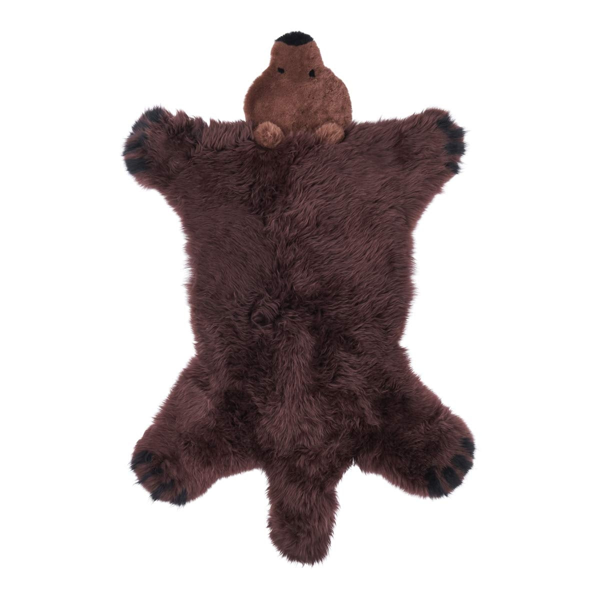 Natures Collection | Brown bear Gulvtæppe – Lammeskind