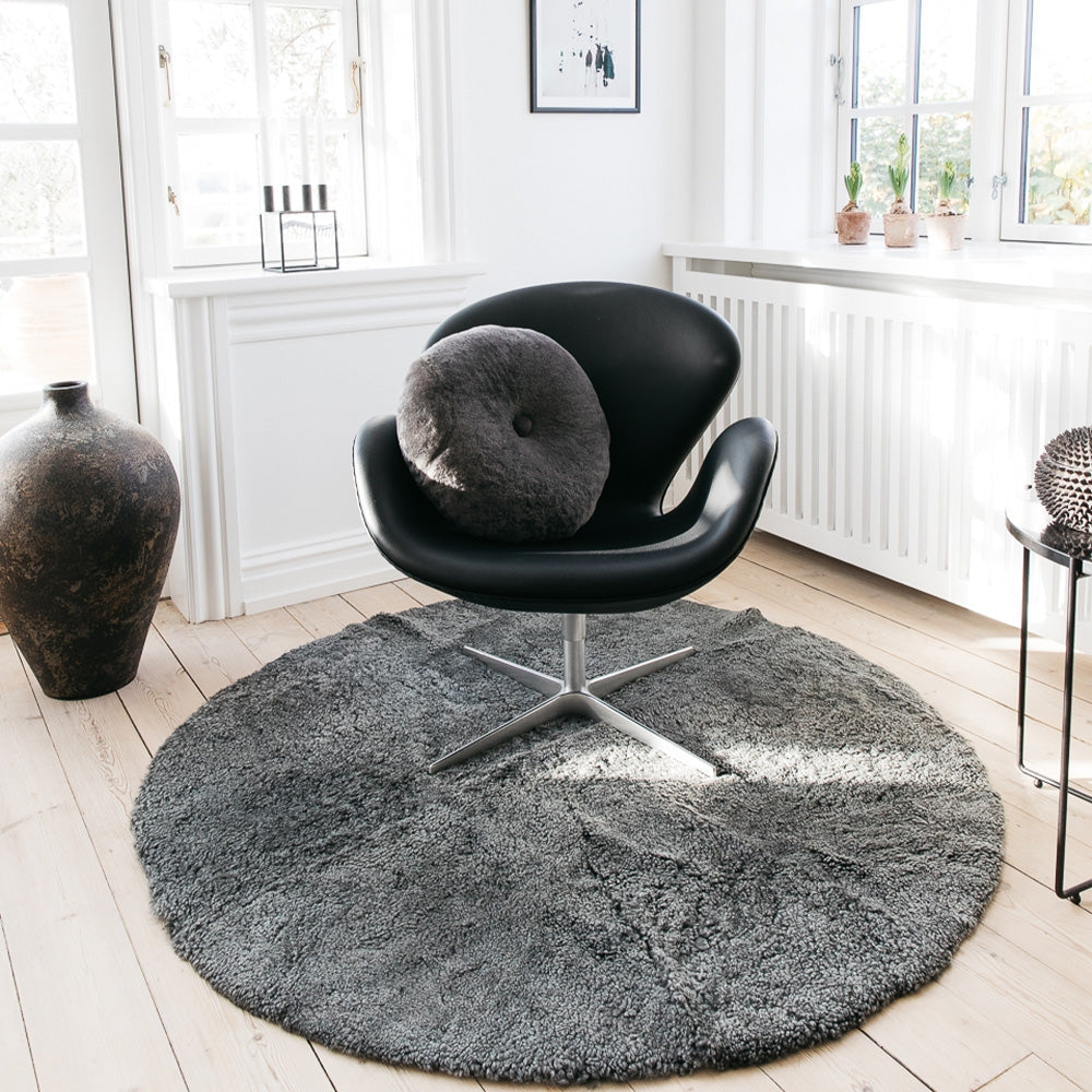 Natures Collection | Design Rug – Sheepskin, Short-Wool Curly, Ø140