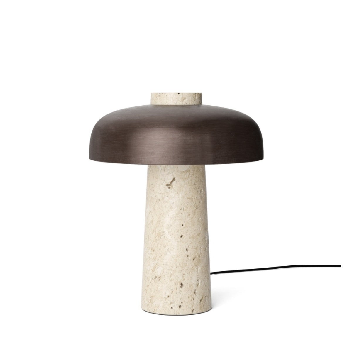 Audo Copenhagen | Reverse Table Lamp – Travertine, Bronzed Brass