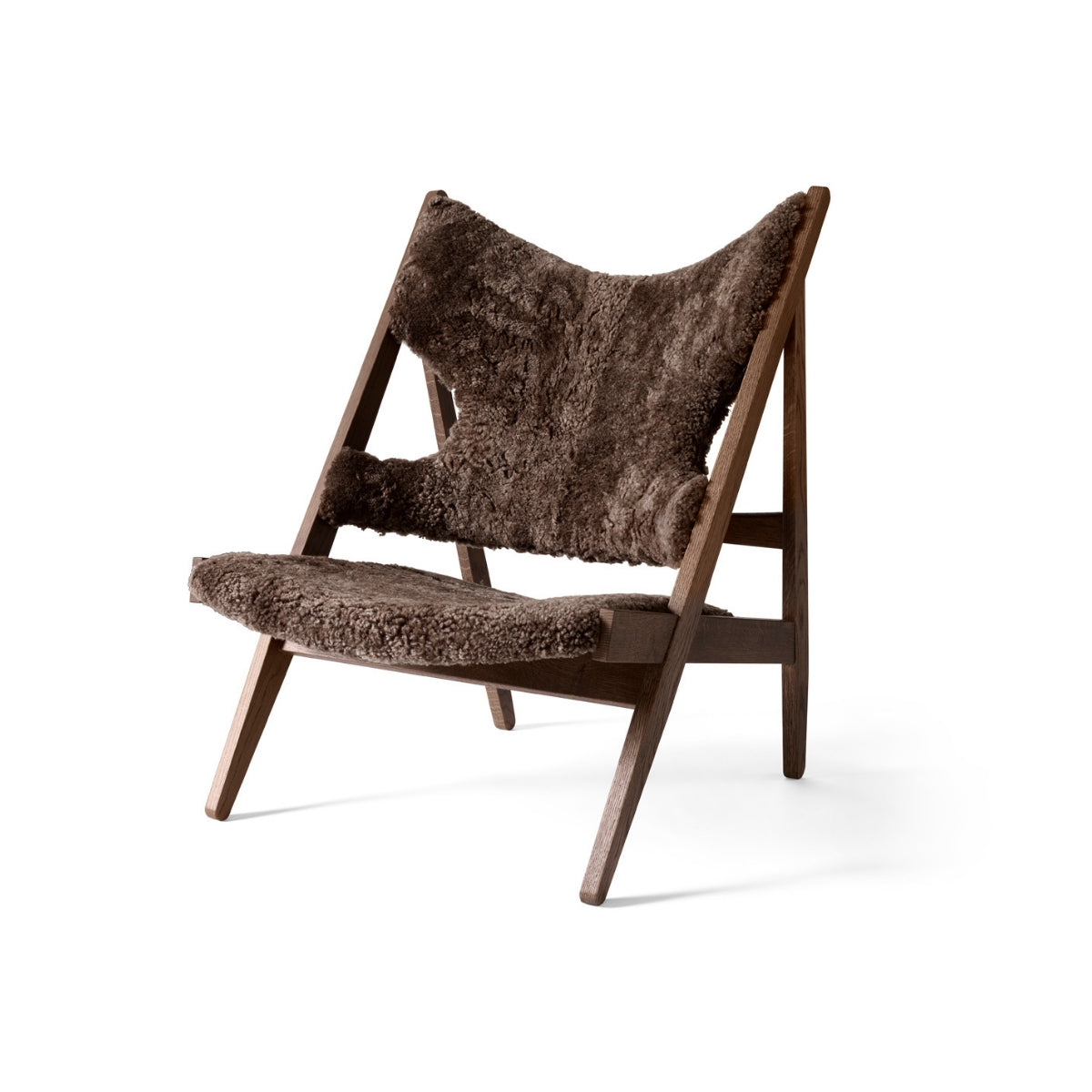 Audo Copenhagen | Knitting Lounge Chair - Dark Oak, Root Sheepskin