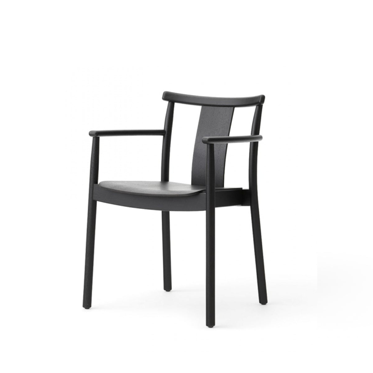 Audo Copenhagen | Merkur, Dining Chair w/Armrest, Black Oak