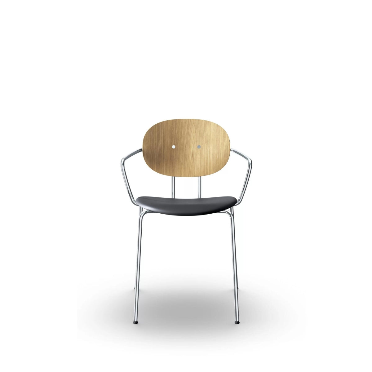 Sibast Furniture | Piet Hein stol - krom m. polstret sæde og armlæn