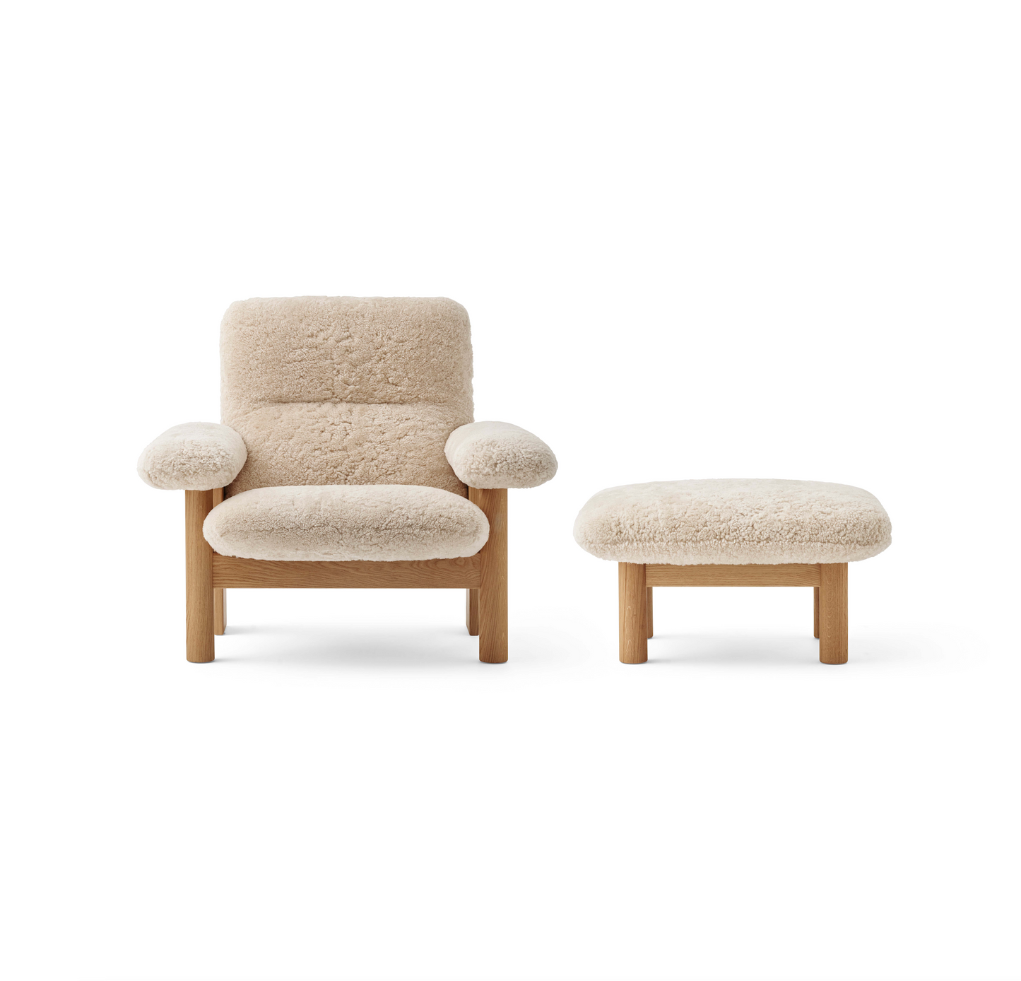 Audo Copenhagen | Brasilia Lounge Chair - Sheepskin Curly Nature Nevotex
