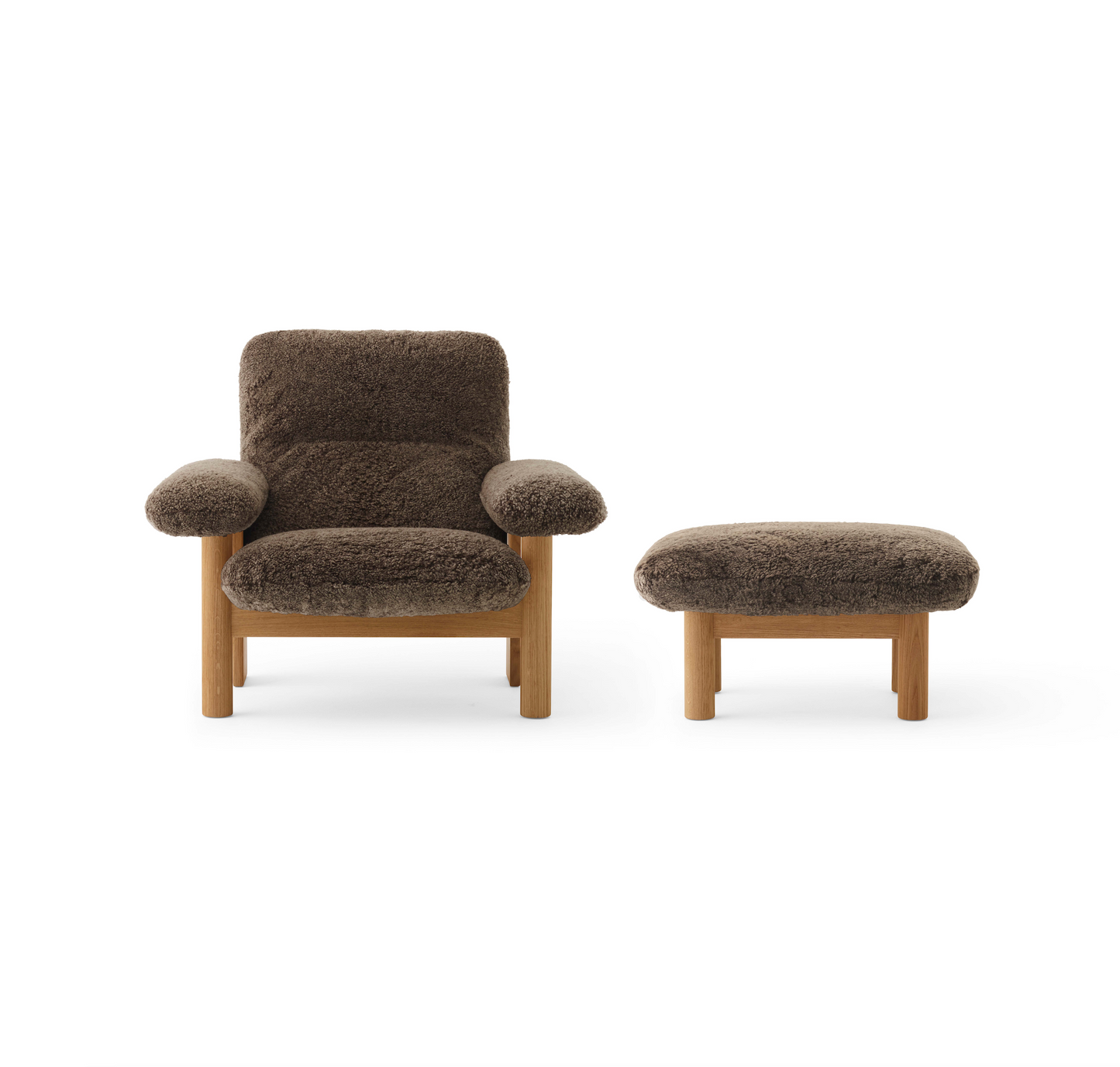 Audo Copenhagen | Brasilia Lounge Chair - Sheepskin Curly Root Nevotex